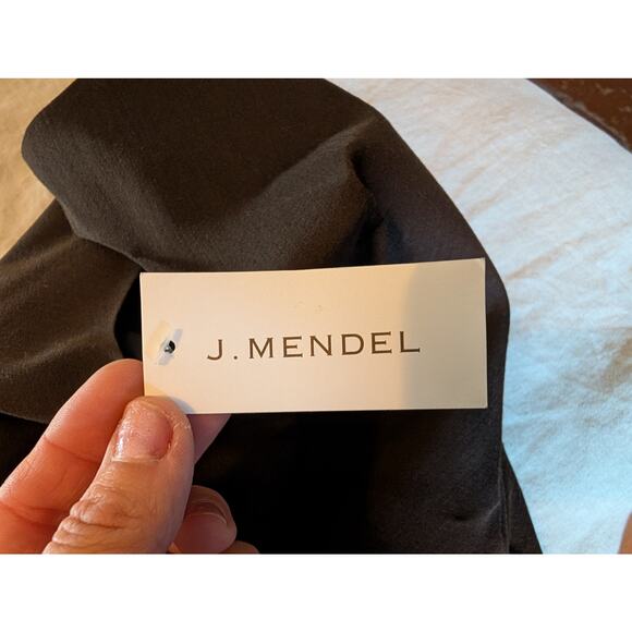 J MENDEL Chocolate Brown Silk Wool Sleeveless Dress Women's Size 10 NWT Designer - Picture 12 of 12